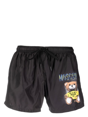 

Toy Bear logo-print swim shorts, Moschino Toy Bear logo-print swim shorts