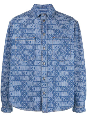 

Monogram-jacquard denim shirt, Moschino Monogram-jacquard denim shirt