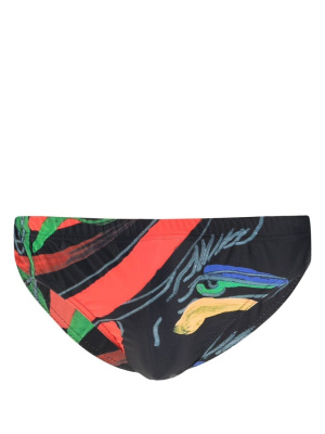 

Tie-dye logo print speedo, Moschino Tie-dye logo print speedo
