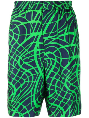 

Graphic-print tailored shorts, Moschino Graphic-print tailored shorts