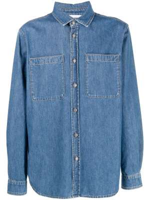 

Teddy bear-print denim shirt, Moschino Teddy bear-print denim shirt
