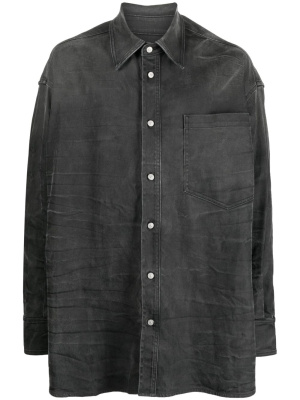

Whiskering-effect long-sleeve shirt, MM6 Maison Margiela Whiskering-effect long-sleeve shirt