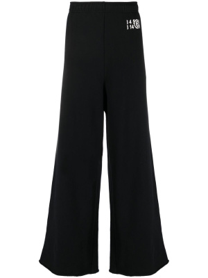 

Logo-print palazzo track pants, MM6 Maison Margiela Logo-print palazzo track pants