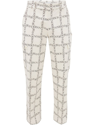 

Logo-print straight-leg trousers, JW Anderson Logo-print straight-leg trousers