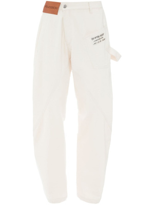 

Logo patch wide-leg trousers, JW Anderson Logo patch wide-leg trousers