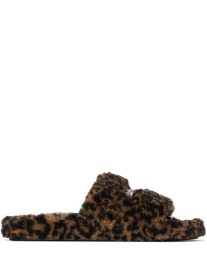 

Furry leopard print slides, Balenciaga Furry leopard print slides