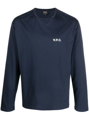 

Logo-print long-sleeve T-shirt, A.P.C. Logo-print long-sleeve T-shirt