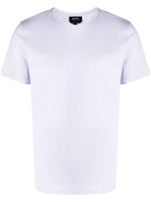 

Logo-print crew-neck cotton T-shirt, A.P.C. Logo-print crew-neck cotton T-shirt