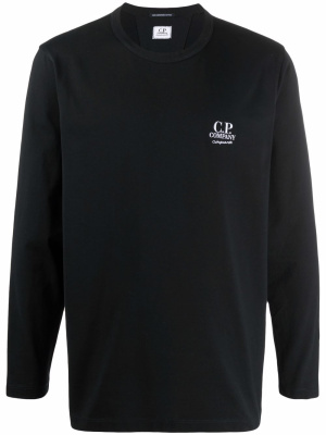 

Long-sleeved embroidered logo top, C.P. Company Long-sleeved embroidered logo top
