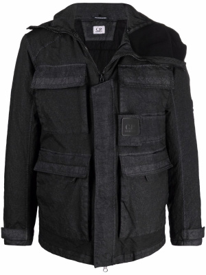

Padded logo-patch jacket, C.P. Company Padded logo-patch jacket
