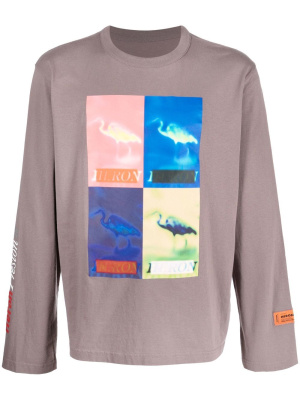 

Logo print long-sleeve top, Heron Preston Logo print long-sleeve top