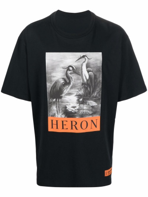 

Heron-print cotton T-shirt, Heron Preston Heron-print cotton T-shirt
