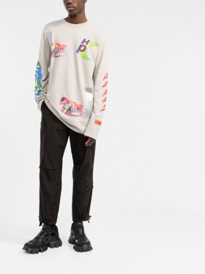 

OS Global Collage long-sleeve T-shirt, Heron Preston OS Global Collage long-sleeve T-shirt