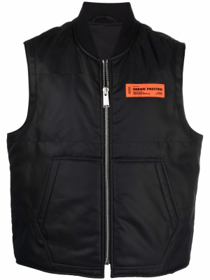 

Chest logo-patch vest, Heron Preston Chest logo-patch vest