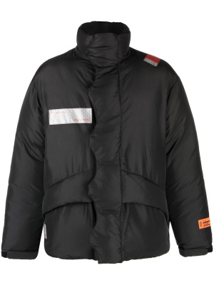 

Logo-patch padded coat, Heron Preston Logo-patch padded coat