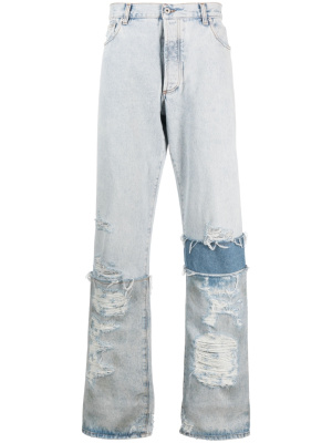 

Multi-panel denim jeans, Heron Preston Multi-panel denim jeans