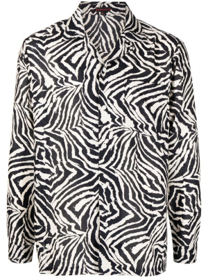 

Zebra-print patch-pocket shirt, CLOT Zebra-print patch-pocket shirt
