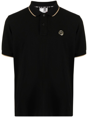 

Logo-patch cotton polo shirt, AAPE BY *A BATHING APE® Logo-patch cotton polo shirt