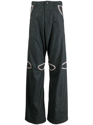 

Contrast lining straight-leg pants, Kiko Kostadinov Contrast lining straight-leg pants