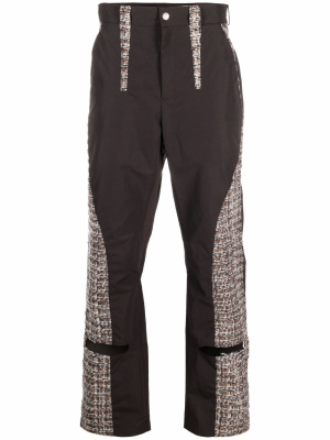 

Check panelled straight-leg trousers, Kiko Kostadinov Check panelled straight-leg trousers