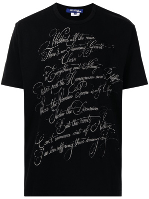 

Slogan-print cotton T-shirt, Junya Watanabe MAN Slogan-print cotton T-shirt