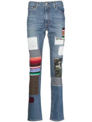 

Patchwork fitted jeans, Junya Watanabe MAN Patchwork fitted jeans