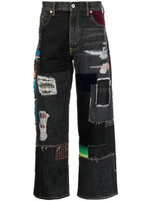 

Patchwork wide-leg jeans, Junya Watanabe MAN Patchwork wide-leg jeans
