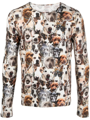 

Animal-print long-sleeve T-shirt, Martine Rose Animal-print long-sleeve T-shirt
