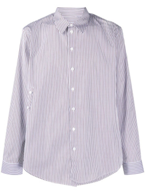 

Stripe-print wrap shirt, Martine Rose Stripe-print wrap shirt