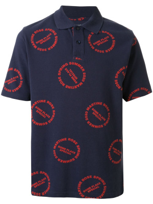 

Baba logo print polo shirt, Martine Rose Baba logo print polo shirt