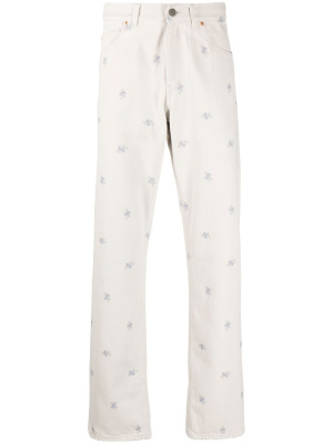 

Floral-print straight-leg jeans, Martine Rose Floral-print straight-leg jeans