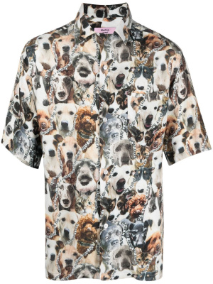 

Pet-print short-sleeved shirt, Martine Rose Pet-print short-sleeved shirt