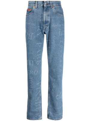 

Printed straight leg jeans, Martine Rose Printed straight leg jeans