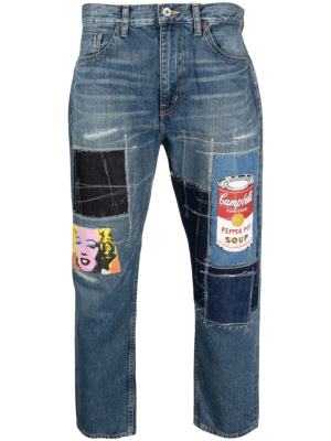 

Patchwork-detail denim jeans, Junya Watanabe MAN Patchwork-detail denim jeans