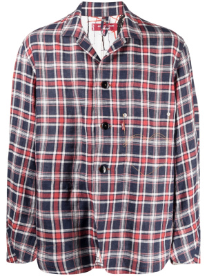 

Checkered linen shirt jacket, Junya Watanabe MAN Checkered linen shirt jacket