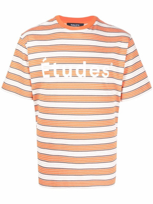 

Logo-print striped T-shirt, Etudes Logo-print striped T-shirt