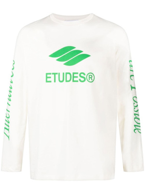 

Logo-print organic cotton T-shirt, Etudes Logo-print organic cotton T-shirt