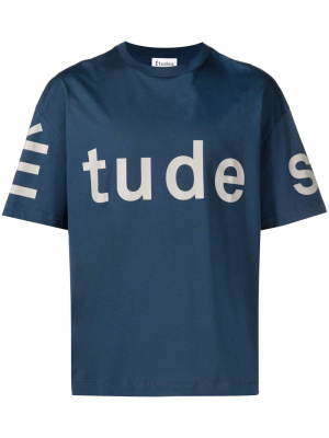 

Logo-print organic cotton T-shirt, Etudes Logo-print organic cotton T-shirt