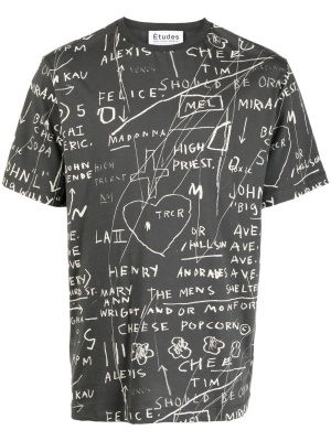 

Text-print short-sleeve T-shirt, Etudes Text-print short-sleeve T-shirt