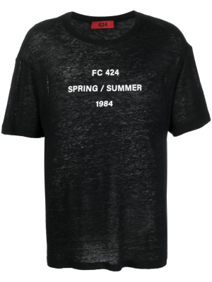 

Embroidered-logo detail T-shirt, 424 Embroidered-logo detail T-shirt