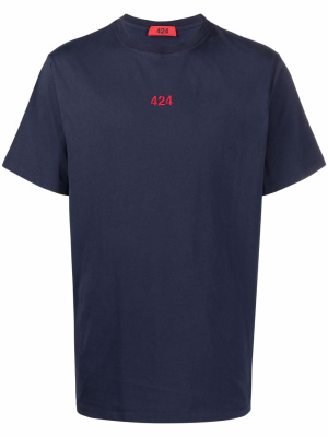 

Logo-embroidered crewneck T-shirt, 424 Logo-embroidered crewneck T-shirt