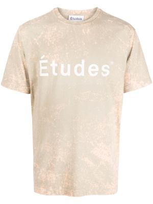 

Logo-print bleached T-shirt, Etudes Logo-print bleached T-shirt