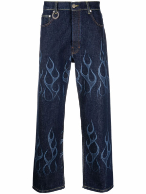 

Flame print straight-leg jeans, Etudes Flame print straight-leg jeans