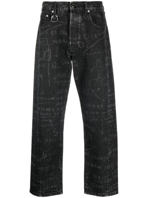 

Corner sketch-style-print jeans, Etudes Corner sketch-style-print jeans