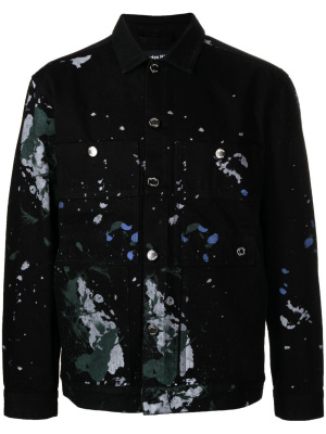

Painterly-print buttoned jacket, Etudes Painterly-print buttoned jacket