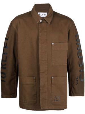

Graphic-print denim jacket, Etudes Graphic-print denim jacket