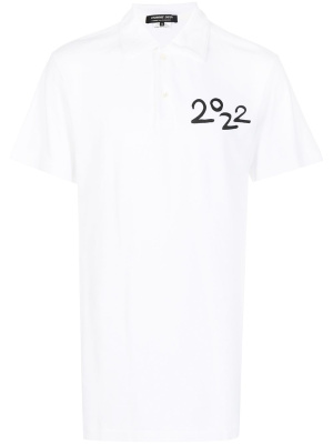 

2022-print short-sleeve polo shirt, Comme Des Garçons Homme Deux 2022-print short-sleeve polo shirt