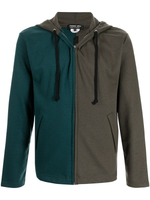 

Colour-block hooded jacket, Comme Des Garçons Homme Deux Colour-block hooded jacket