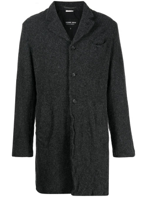 

Single-breasted knit coat, Comme Des Garçons Homme Deux Single-breasted knit coat