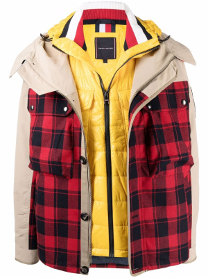 

3-In-1 hooded check jacket, Tommy Hilfiger 3-In-1 hooded check jacket